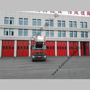 电动折叠车库大门 消防车库门 顶石门业 全国定制