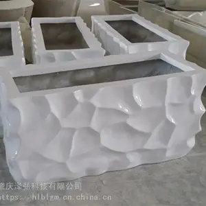 方形玻璃钢花箱 坑纹玻璃钢花箱组合 条纹玻璃钢花盆 螺纹玻璃钢花盆厂家供应定制