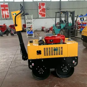 双钢轮压路机 DC25小型草坪压实机 柴油双驱振动碾 双振轧道机