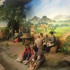 博物馆场景沙盘复原场景制作人物塑造模型农业场景沙盘模型
