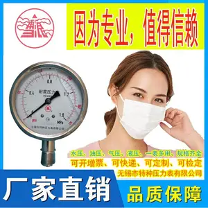 轴向不带边压力表 Y-60Z 表盘直径60 0~25MPa R1/4接头