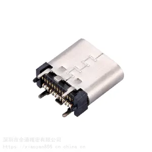 USB������TYPE-Cĸ��24Pinֱ��ʽ180����ʽ��Ƭ�ĽŲ��10.0