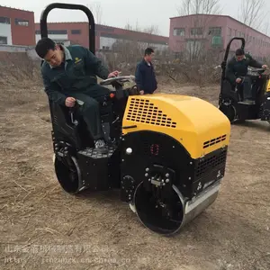 自动行走式压路机 可乘式2吨轧地机 小型柴油压实机