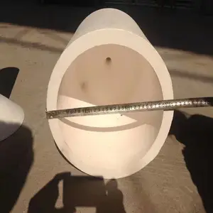 使用温度1600度10升自动流料坩埚 18升熔块炉熔融石英坩埚
