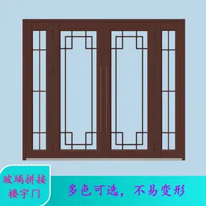 优质用料通道隔音楼宇门不锈钢四开单元门小区电话对讲门系统