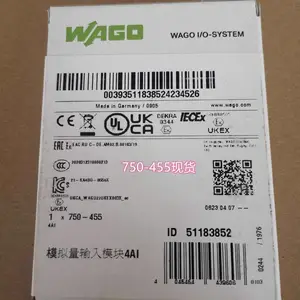 万可WAGO 750-455,750-375总线模块现货