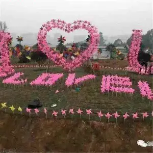 风车展 插地七彩风车节 荷兰风车 油纸伞展览
