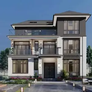 轻钢别墅大概造价 钢结构 轻钢房屋造价 两层可定制自建房 实心浇筑房