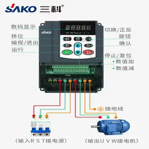 供应三科风机水泵通用矢量变频器重载三相电机调速器