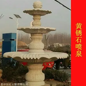 庭院大理石喷泉多少钱一套 别墅花园景观花岗岩圆形叠水喷泉哪里卖