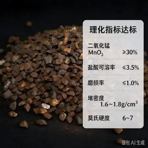 水处理锰砂滤料 地下水温泉水过滤 除铁除锰去黄