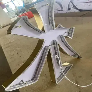 不锈钢精工金属烤漆电镀迷你字无边字背光字立体字勾边字复古字