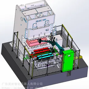 龙门冲床机器人上料,提高效率提高安全性
