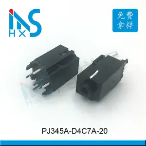 PJ345耳机插座 立式长体音频插座