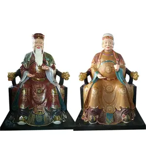 土地树脂彩绘神像 山神土地爷/福德正神/社公玻璃钢神像定制
