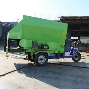 山西饲养场喂料车 节省人工拌料混合机 5立方搅拌型喂料车