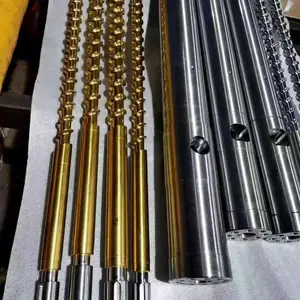 注塑机配件总汇:螺杆料筒_发热圈_油封油管_法兰射咀_分胶头_电子尺_解码器_显示屏_碎料机刀片筛网_干燥机