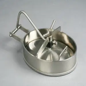 华强 430*330*80内开椭圆形人孔 卫生级人孔 不锈钢人孔