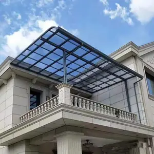 雨棚 房山铝合金雨棚 别墅庭院大门耐力板遮阳雨棚定做厂家露台雨棚 自建房雨棚 房檐雨搭