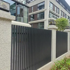 户外铝合金围栏庭院横百叶栅栏别墅花园露台护栏院子围墙铝艺栏杆