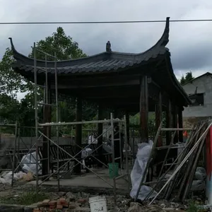 古建长廊 飞檐四角长廊 木长廊 仿古走廊定制