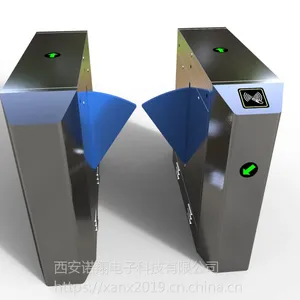 西安诺翔工地进出通道管理系统桥式圆柱翼闸人行通道闸上门安装