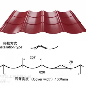 铝合金瓦1.0mm新农村建设屋面改造新中式金属竹节瓦批发扩建便捷