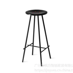 悦方北欧简色吧台椅子甜品店咖啡餐厅休闲椅靠背高脚凳子吧椅吧凳