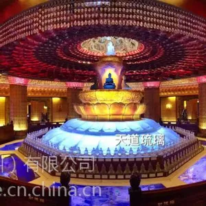 宏缘科技琉璃万佛龛寺庙万佛智能供灯工程琉璃佛像光明柱存放架