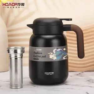 浙江闷茶壶工厂 华象不锈钢真空保温壶 老白茶闷茶壶 带温度显示