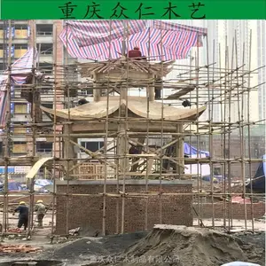 巫山六角重檐亭 仿古凉亭 酉阳八角亭公园凉亭 景区防腐木凉亭施工安装 众仁木艺