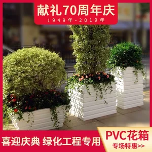河南商城办公园区绿化花箱-唐宝相花箱亮相商城