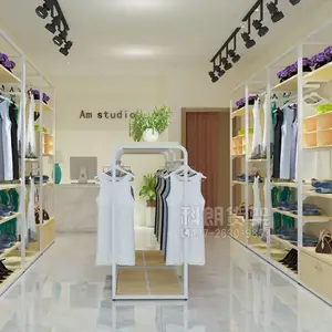 广州佛山中岛架商超展示架 成衣货架厂家 服装店货架批发 服装陈列架供应商