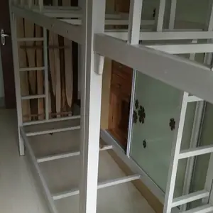 广西南宁上下铺铁架床宿舍工地学生双层铁艺床员工高低架子床