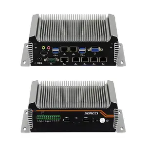 索奇SONCCI 6网口双串口GPIO无风扇嵌入式工控机SCI-S4000L4 ,i3、i5、i7处理器,集成intel核芯显卡