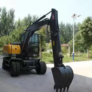 小型轮式挖掘机 90轮挖 国产轮式95型挖掘机 多功能轮挖