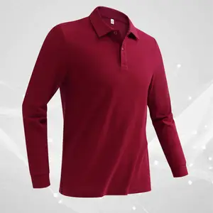 秋冬季工作服定制logo翻领长袖T恤polo衫定制
