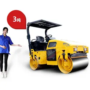 3吨压路机,洛阳路通3吨全液压双钢轮振动压路机