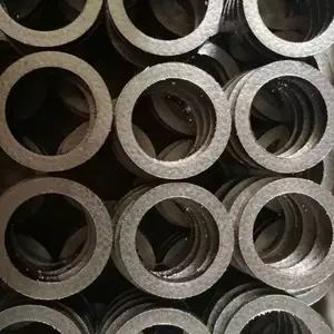 不锈钢丝增强石墨编织盘根,用于高压工况提升抗挤出能力;因科镍丝增强石墨填料环