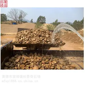 广东鹅卵石铺路石材-湛江鹅卵石小路设计-杂色鹅卵石