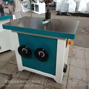 厂家直销45°倾斜立铣机MXQ100立式单轴木工铣床泓峻杰单轴摆角铣边机