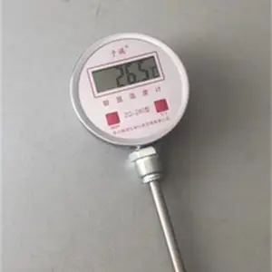 不锈钢径轴向指针式防腐温度表工业用双金属温度计锅炉管道温度仪