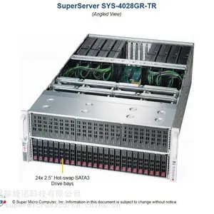 超微 4U8GPU服务器 SYS-4028GR-TR 云电脑 云游戏 3D渲染 无人机测绘