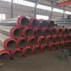 管径159地埋预制聚氨酯保温管,市政热力直埋式保温管厂家直销