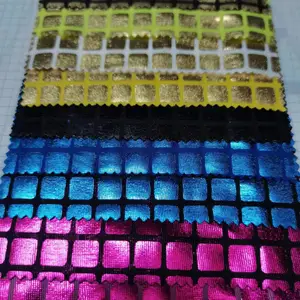 现货镭射格子1cm跨境新款舞台演出玩具摆件工艺品烫金面料