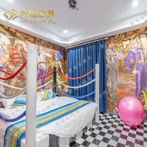 ***直销主题酒店创意情趣床 多功能情侣电动床 宾馆水床