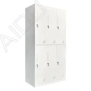 上海工厂直送供应AD-G-0086 加厚六门衣柜宿舍衣柜学校衣柜钢制薄边更衣柜