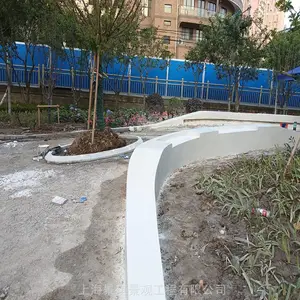别墅庭院圆形花坛泰克石材料制作 永州景观真石丽泰科石施工报价