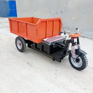 小型电动工程车厂家 久恒水泥运输电动翻斗车 山东工地拉沙电动三轮车