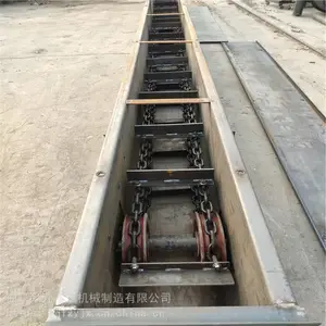 爬坡式煤渣刮板输送机 石粉刮板式上料机 双环链刮料机